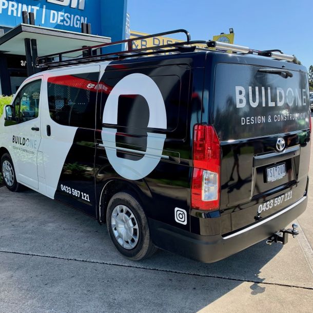 Van Signage using single colour