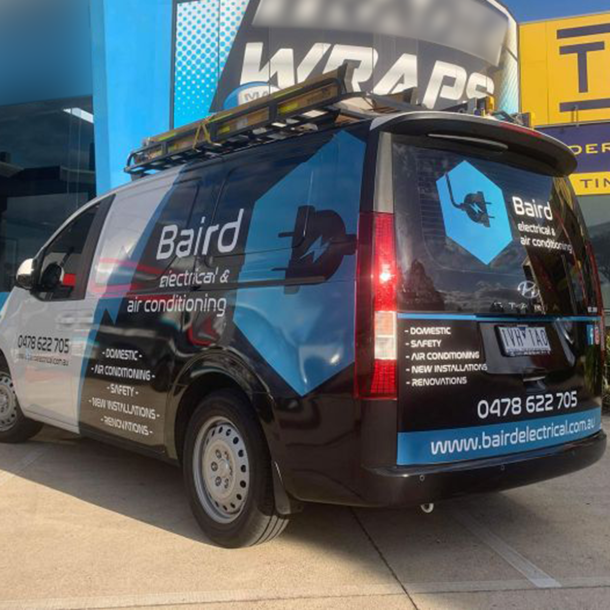 Van signage using gloss finish